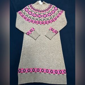 Loft Fair Isle Sweater Dress, size XS, brand new!